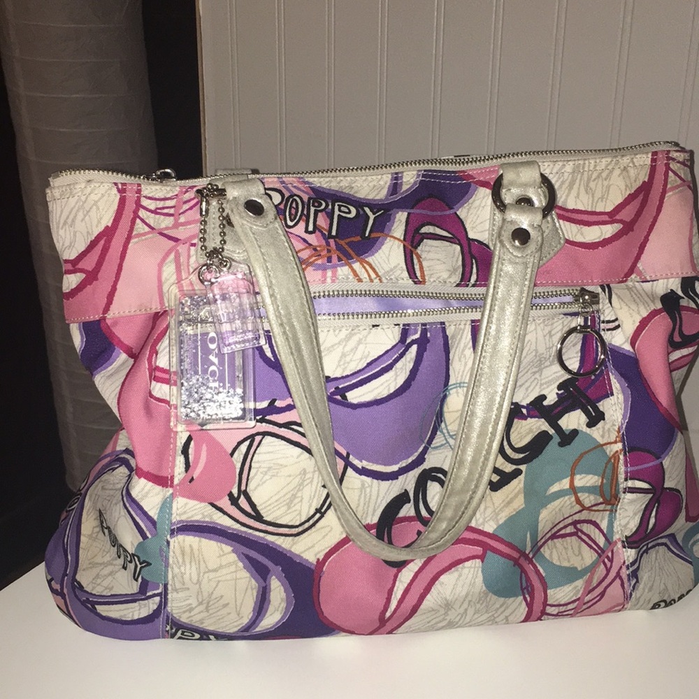 Coach multi color Poppy Tote